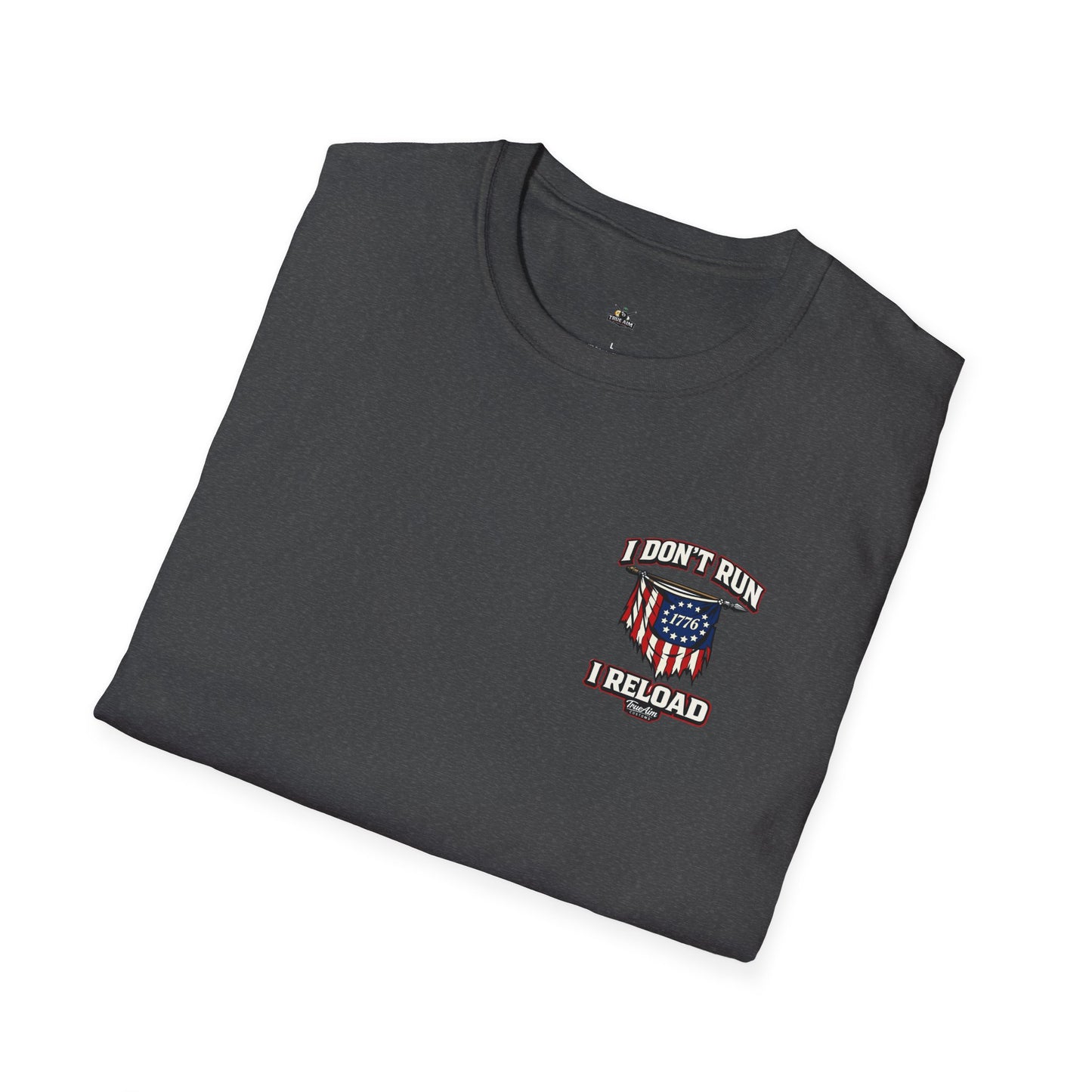 American Flag, AR 15- I don't run I reload 2A tee shirt unisex