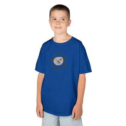 Kids T-Shirt — "Stay Pawsitive" Sloth Tee (Cute Animal Positivity Shirt)