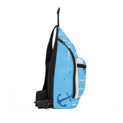 Nautical Blue Anchor Sling Bag – Heart & Anchor Coastal Crossbody