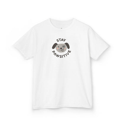 Kids T-Shirt — "Stay Pawsitive" Sloth Tee (Cute Animal Positivity Shirt)