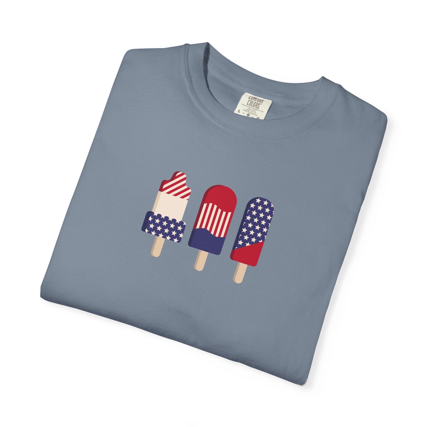 Patriotic Popsicle T-Shirt — USA Flag Ice Cream Graphic Tee