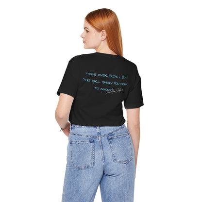 Game Day Pool Tee — "Game Day" Graphic T-Shirt (Back: "Move Over Boys Let This Girl Show You How To Shoot")