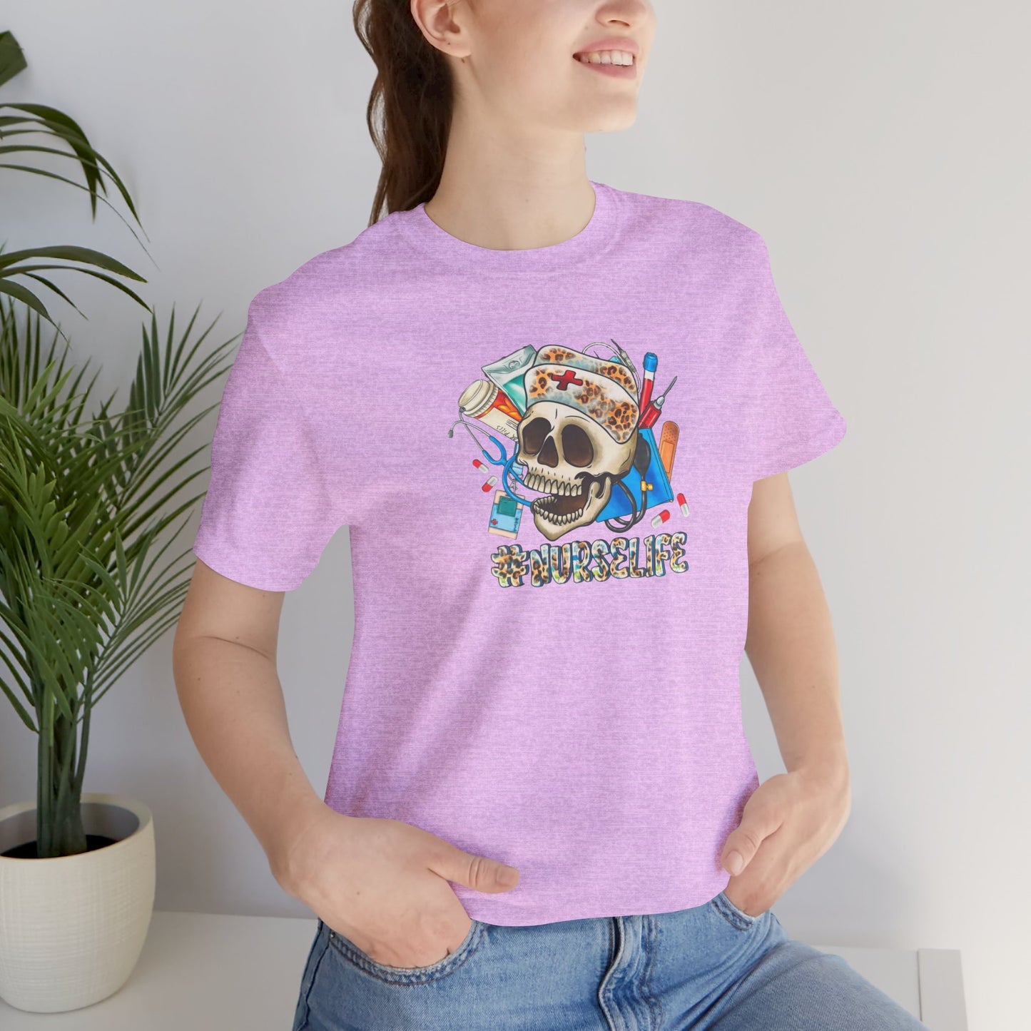 Nurse life Skull Graphic Tee