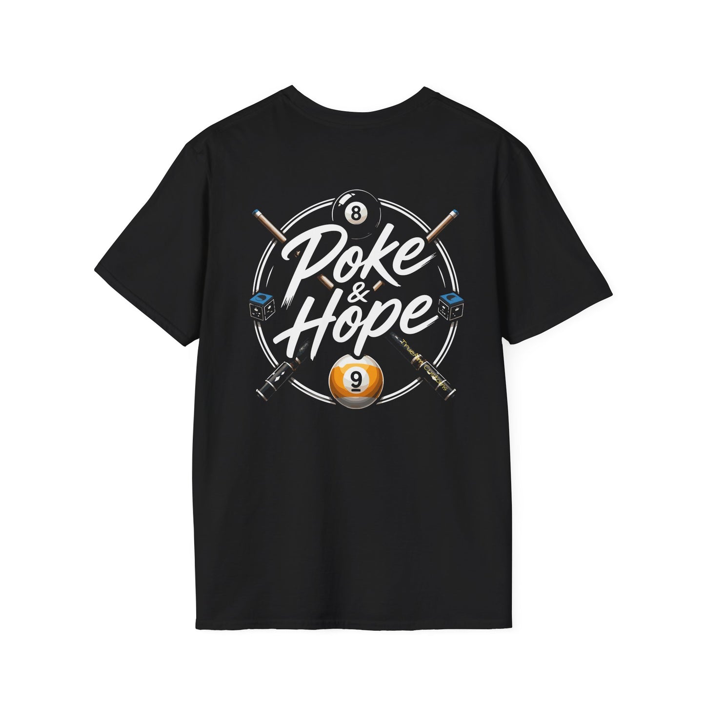 Pool Player T‑Shirt – “Poke & Hope” Billiards Graphic Tee