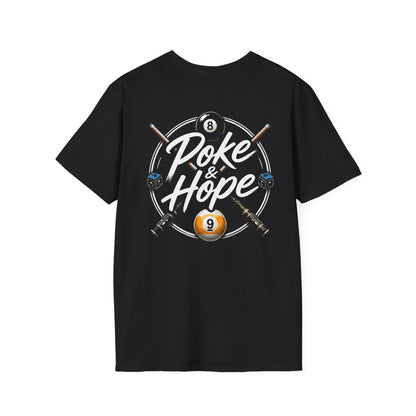 Pool Player T‑Shirt – “Poke & Hope” Billiards Graphic Tee