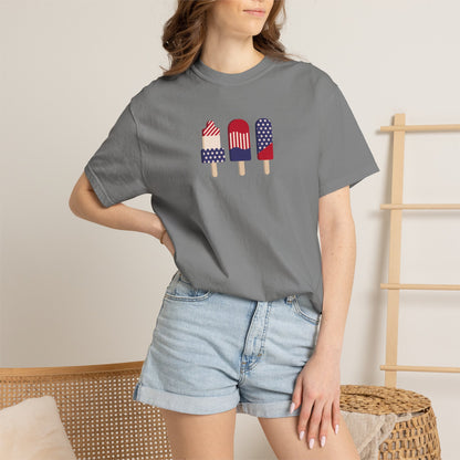 Patriotic Popsicle T-Shirt — USA Flag Ice Cream Graphic Tee
