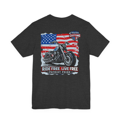 Freedom Motorcycle T-Shirt – American Flag Biker Tee