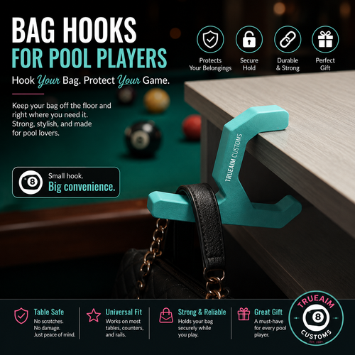 BAG HOLDER - CUE BAG, PURSE, WORK BAG, ETC