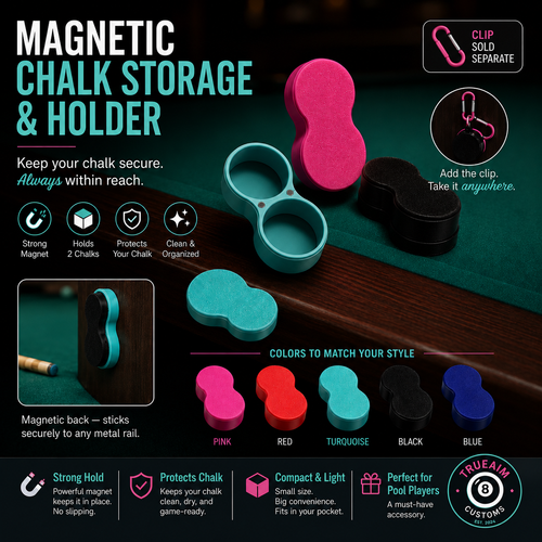 MAGNETIC CHALK HOLDER/ STORAGE - DOUBLE CASE