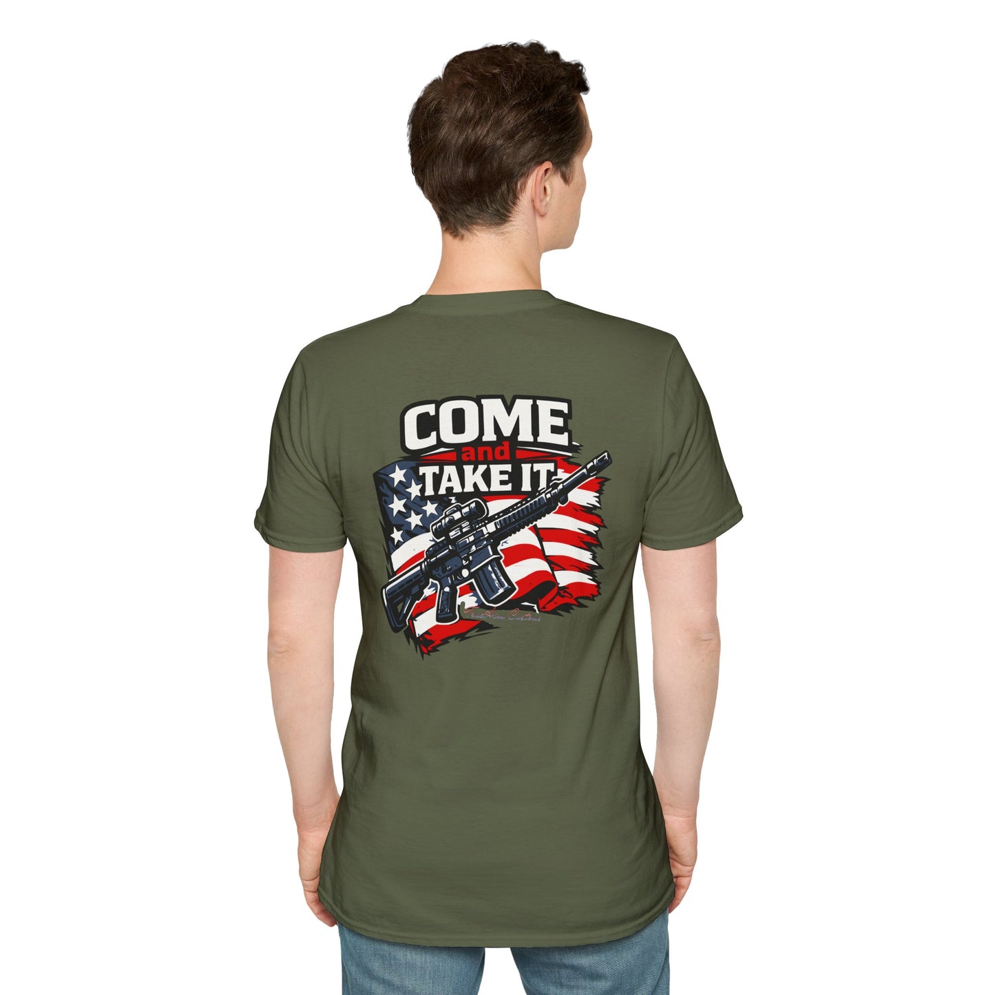 Come and Take It, American Flag Rifle Graphic Patriotic Tee