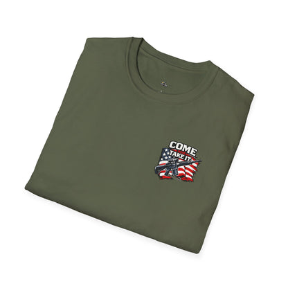 Come and Take It, American Flag Rifle Graphic Patriotic Tee