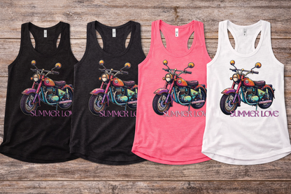 summer_love_4_tank_mock_up.png → "Summer Love Motorcycle Racerback Tank mockup showing all available colors"